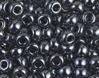 Gunmetal 6/0 seed beads || RR6-0451 Round seed beads