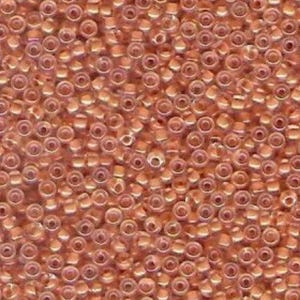 Miyuki Rocaille 11/0 Seed Beads | Soft Orange Lined Crystal 11/0 Seed Beads |  RR11-0212