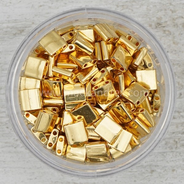 0191 - 24K Gold tila beads | Miyuki gold plated tila beads| TL0191 | TL191 | TL-191