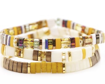 ARIZONA™  - Bracelet Stack | Tila Bead Bracelets for Women | Miyuki Bead Bracelet | Beaded Stretchy Bracelets | Mack and Rex