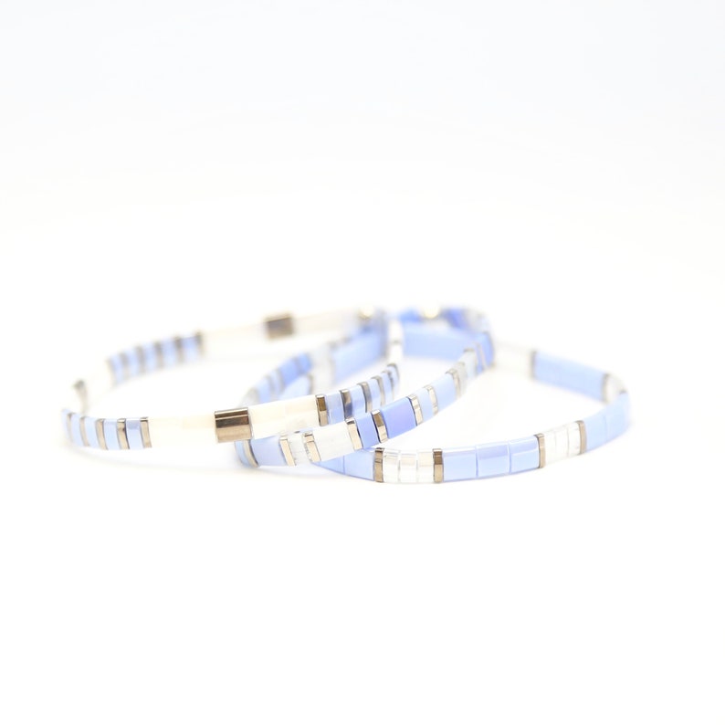 image of the Lavender Sky DIY Bracelet Kit and some bracelets on a white surface











Lavender Sky DIY Bracelet Kit | Makes 3 Stackable Bracelets | Tila Bead Jewelry Making Kit for Women Teens | Craft Gift for Holidays