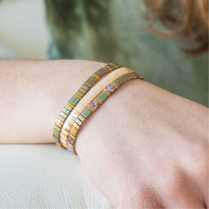 SAVANNA Stretchy Tila Bracelet Bead Bracelets for Women Boho Bracelets for Teens Miyuki Tila Bead Bracelets Mack & Rex image 4