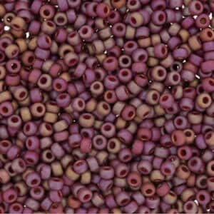 Miyuki Rocaille 11/0 Seed Beads | Opaque Matte Glazed Poinsettia Rainbow 11/0 Seed Beads |  RR11-4696