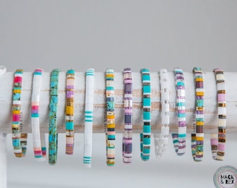 BEACH Bracelets for Women | Cute Beachy Bracelets | Beaded Bracelets for Woman | Boho Bead Bracelets | Mack and Rex Tila Bracelet
