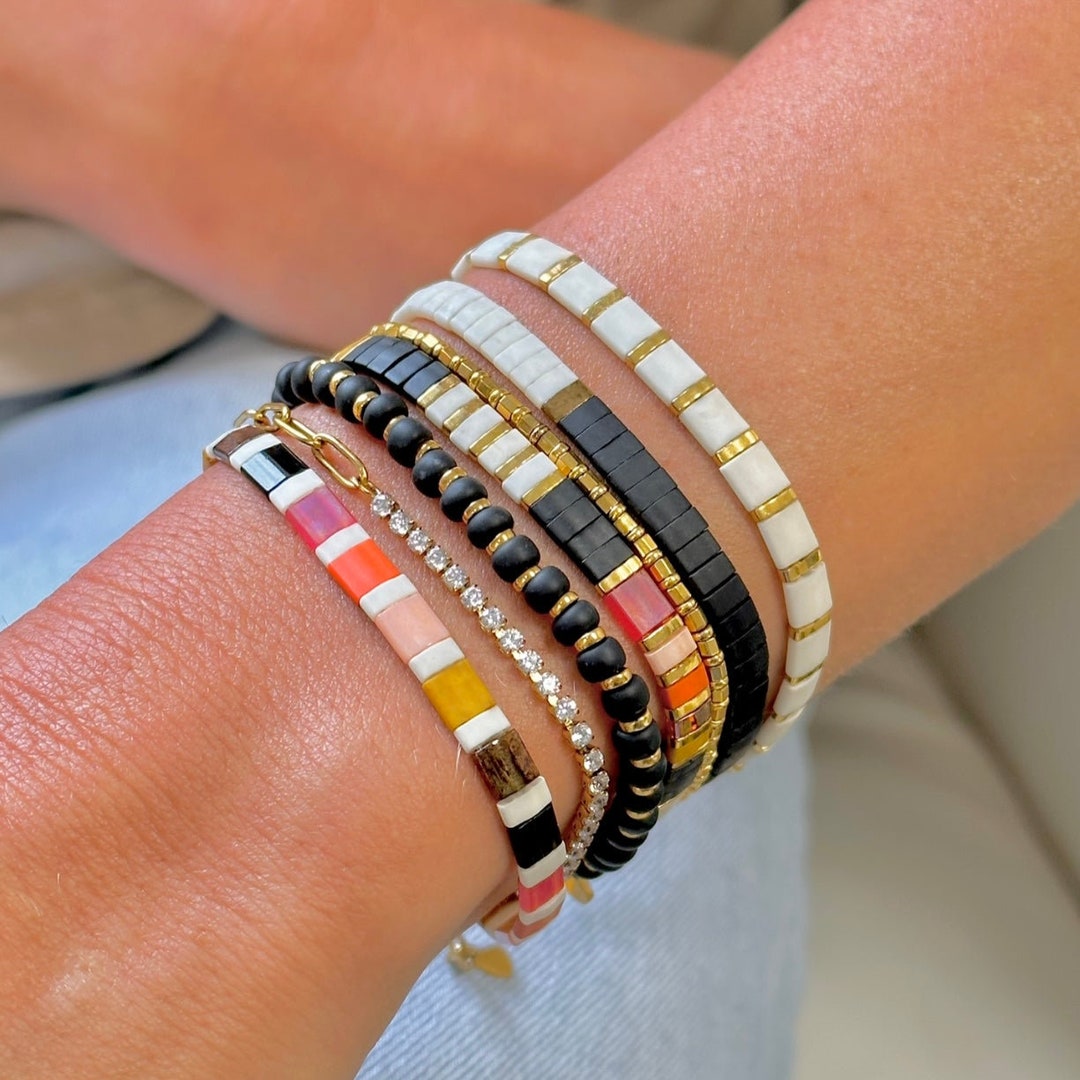 SUNDANCE™ Set of 6 | Stackable Waterproof Beaded Bracelets for