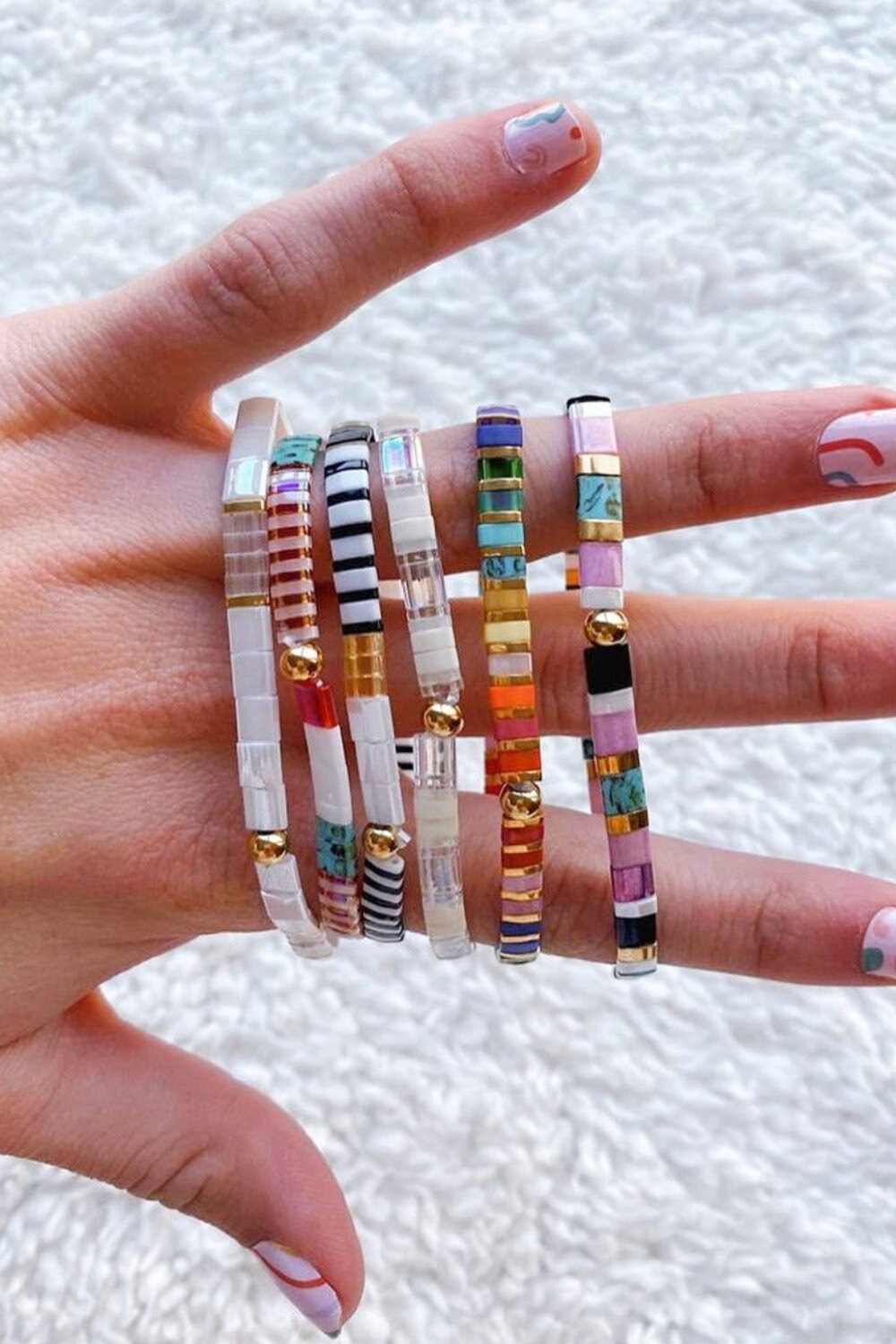 Magibeads Hämatit Tila-Perlen – 6 Farben, 2 Löcher, Für Schmuckbasteln
