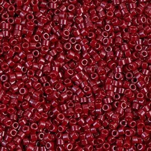 Dark Red Opaque Miyuki Delica Beads 11/0 | DB0654 | Wholesale Miyuki Seed Beads for Jewelry Making