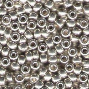 Galvanized Silver 6/0 seed beads || RR6-0181