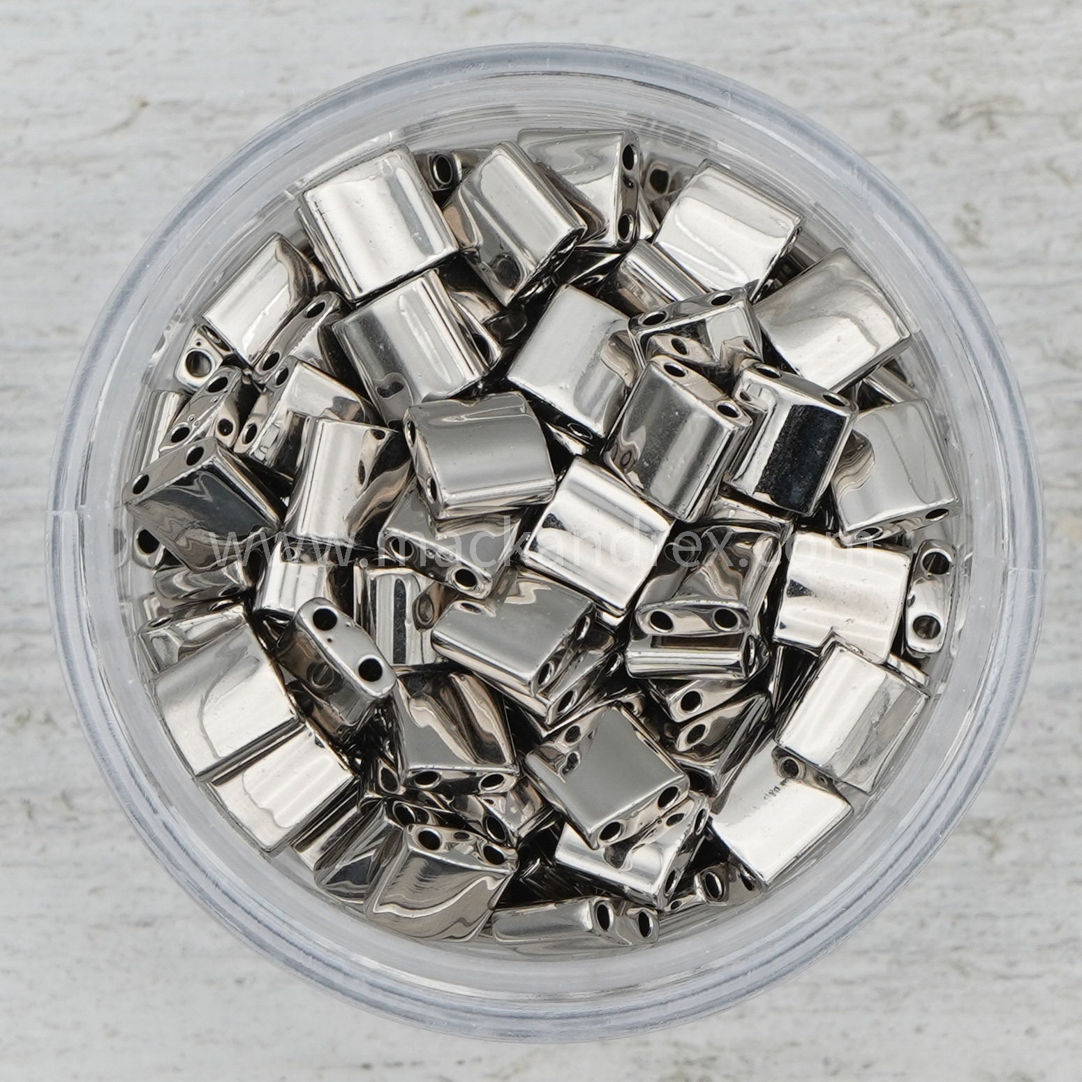 0190 - Nickel Plated Metallic | Miyuki Tila Beads | Whole Tila, Half …
