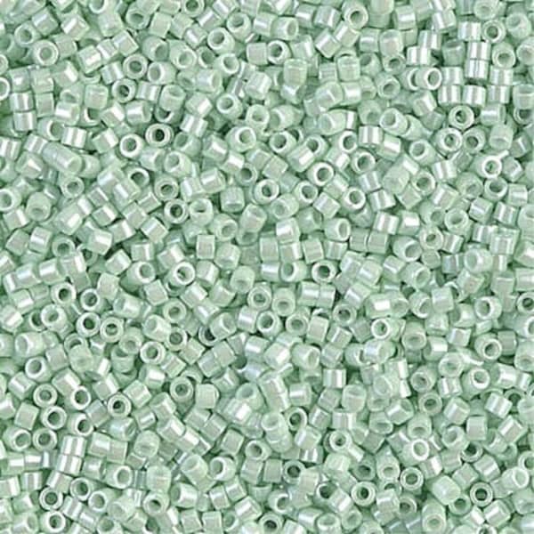 Opaque Light Mint Ceylon Miyuki Delica Beads 11/0 | DB1536 | Wholesale Miyuki Seed Beads for Jewelry Making