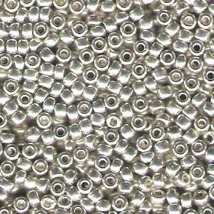 Galvanized Silver 8/0 seed beads - 25 GRAMS | Miyuki Rocaille 8/0 round glass beads || RR8-0181