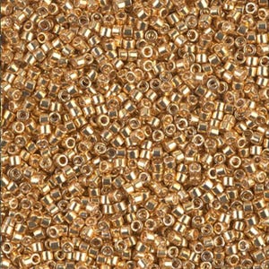 Galvanized Yellow Gold Miyuki Delica Beads 11/0 | DB0410 | Wholesale Miyuki Delica Beads for Jewelry Making