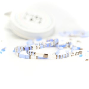 image of the Lavender Sky DIY Bracelet Kit and some bracelets on a white surface











Lavender Sky DIY Bracelet Kit | Makes 3 Stackable Bracelets | Tila Bead Jewelry Making Kit for Women Teens | Craft Gift for Holidays