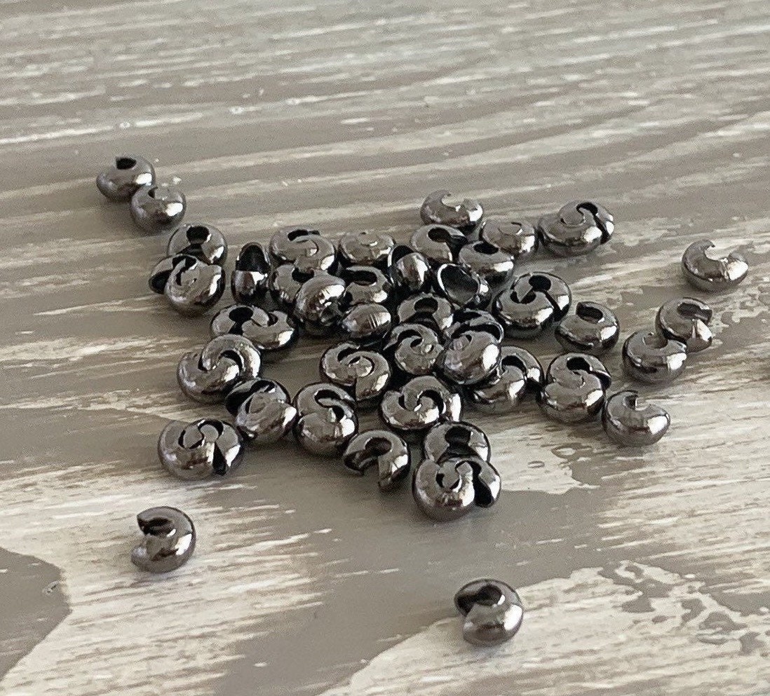 4mm Crimp Covers Gold Crimp Covers Silver Crimp Covers Etsy