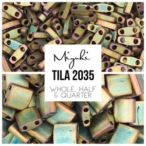 Miyuki Tila Beads TL2035 - Antique Bronze Tila Beads | 10 GRAMS of Tila Beads | Mack and Rex