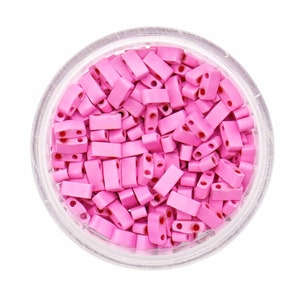 Pink Half Tila Beads HTL7003 - Miyuki Half Tila Beads | Mack and Rex
