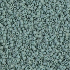 Light Sage Green Opaque 11/0 Delica Seed Beads, 10 GRAMS, DB-0374 |   11/0 delica beads || DB0374 | Mack & Rex