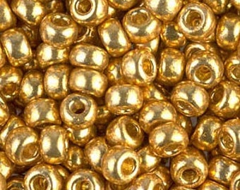 Duracoat Galvanized Gold 6/0 seed beads || RR6-4202