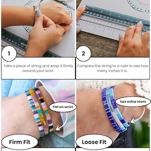 instructions for making a bracelet with a ruler