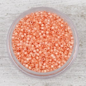 Miyuki Delica Crystal Peach ICL | Miyuki Delica Beads 11/0 | DB0068 | Wholesale Miyuki Seed Beads for Jewelry Making