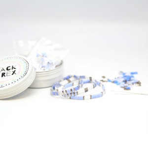 image of the Lavender Sky DIY Bracelet Kit and some bracelets on a white surface











Lavender Sky DIY Bracelet Kit | Makes 3 Stackable Bracelets | Tila Bead Jewelry Making Kit for Women Teens | Craft Gift for Holidays