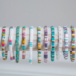 Set Of 5 | BEACH BRACELETS  - Tila Bead Bracelets for Women |Cute Boho Bracelets | Beaded Bracelets for Teens || Mack & Rex