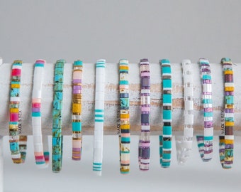 Set Of 5 | BEACH BRACELETS  - Tila Bead Bracelets for Women |Cute Boho Bracelets | Beaded Bracelets for Teens || Mack & Rex