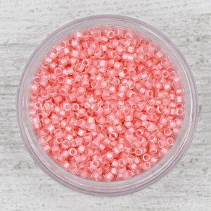Crystal Rose Pink ICL Miyuki Delica Beads 11/0 | DB0070 | Wholesale Miyuki Seed Beads for Jewelry Making