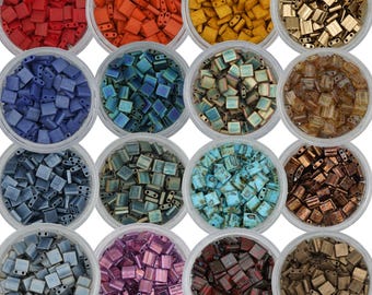 10 GRAMS | Wholesale Tila Beads - Picasso Tila - Miyuki Tila Beads | Mack and Rex