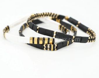 SEDUCTION - Tila Bead Bracelet Stack of 3 | Beaded Bracelets for Women | Boho Bracelets | Bracelets For Teens || Mack & Rex