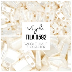 Miyuki Tila Beads TL0592 - Pearl Tila Beads | 10 GRAMS of Tila Beads | Mack and Rex