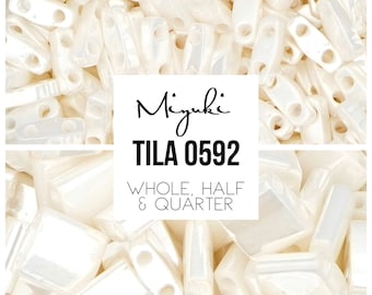 Miyuki Tila Beads TL0592 - Pearl Tila Beads | 10 GRAMS of Tila Beads | Mack and Rex