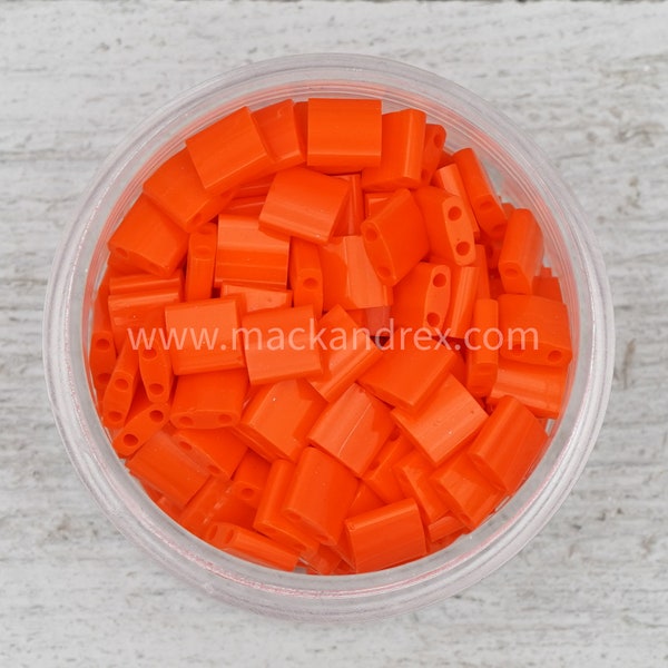 Miyuki Tila Beads TL0406 -Orange Tila Beads | 10 GRAMS of Tila Beads | Mack and Rex