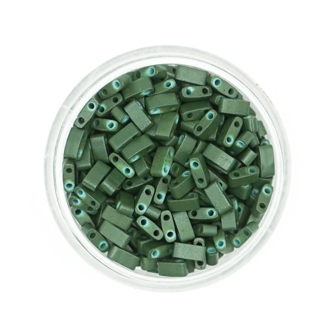 Miyuki HALF Tila Beads HTL7200 - Pine Green Half Tila Beads | 10 Grams ...