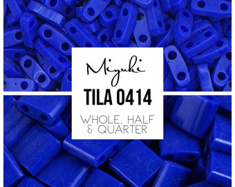 Miyuki Tila Beads TL0414 - Cobalt Blue Tila Beads | 10 GRAMS of Tila Beads | Mack and Rex