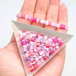 Pink Tila Beads | Tila Bead Mix | LOVE SPELL | Pink Tila Bead Mixes | Miyuki Tila Beads | Pink and Purple Tila Beads | Valentines Bead Mix