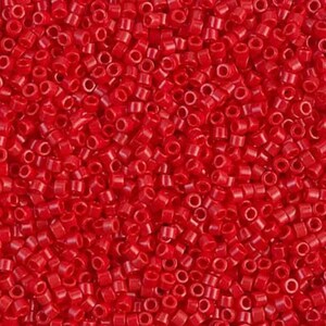 Red Opaque Miyuki Delica Beads 11/0 | DB0723 | Wholesale Miyuki Seed Beads for Jewelry Making