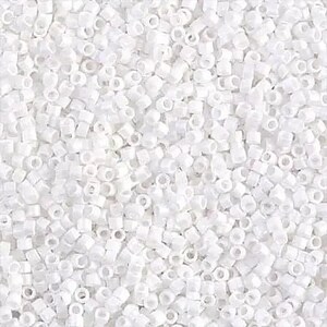 Matte White Miyuki Delica Beads 11/0 | DB0351 | Wholesale Miyuki Seed Beads for Jewelry Making