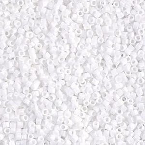 White Miyuki Delica Beads 11/0 | DB0200 | Wholesale Miyuki Seed Beads for Jewelry Making