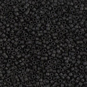 Matte black Delica Beads 11/0 | Miyuki Seed Beads || DB-0310 Matte Black | Miyuki Delica Beads 11/0 delica beads || DB0310 | Black Delicas