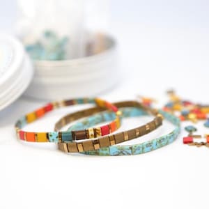 image of the DIY Bracelet Making Kit and some bracelets on a white surface







DIY Bracelet Making Kit | Makes 3 Bracelets | Beaded Bracelet Kit | Tila Bead Bracelet Kit | Jewelry Making Kit | Adults & Kids Craft Beads