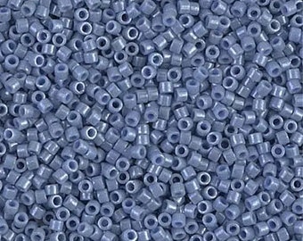 Opaque Denim Blue Luster Miyuki Delica Beads 11/0 | DB0266 | Wholesale Miyuki Seed Beads for Jewelry Making
