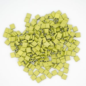 Miyuki Tila Beads TL6101 - Hipster Lime Green Tila Beads | 10 GRAMS of Tila Beads | Mack and Rex