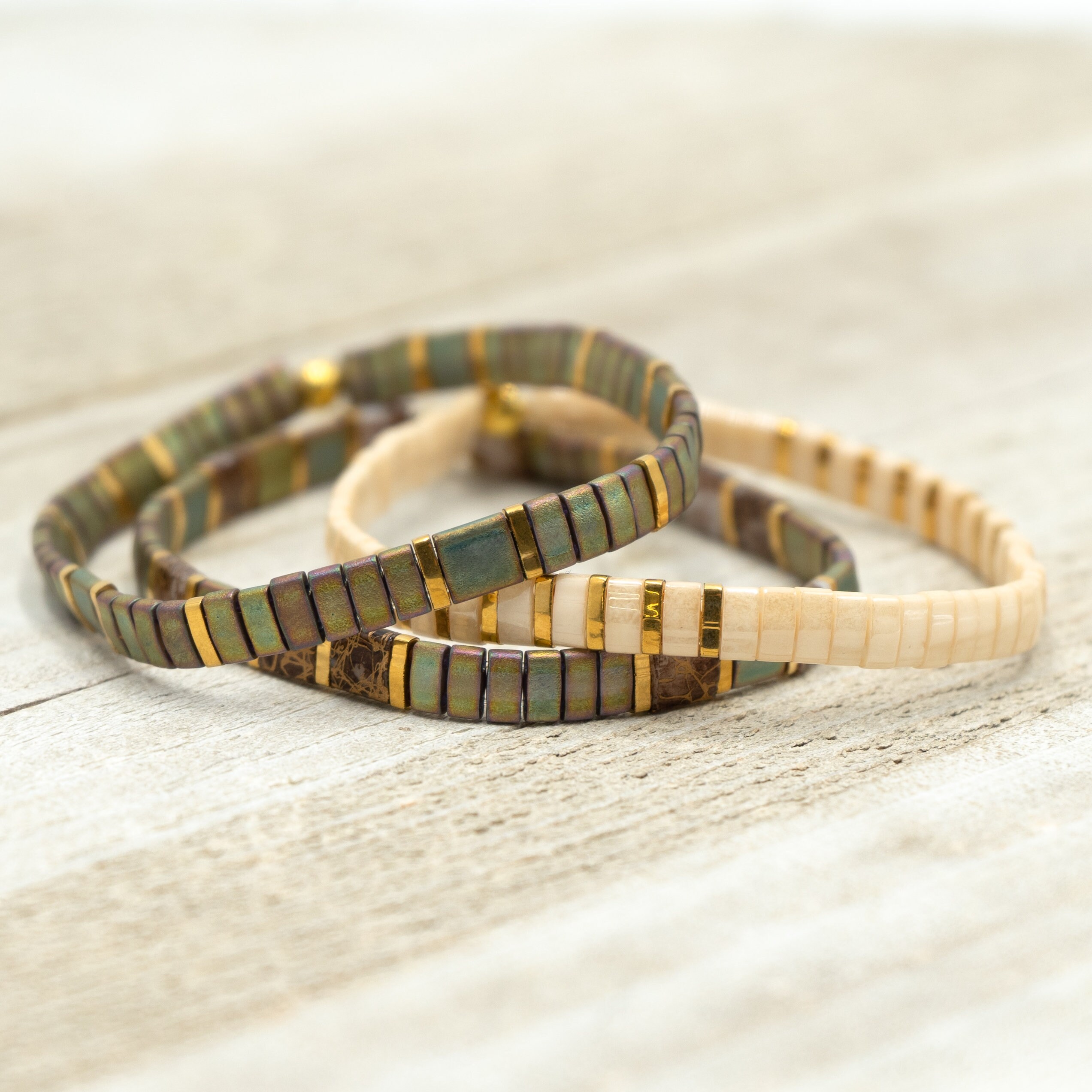 SAVANNA Stretchy Tila Bracelet Bead Bracelets for Women Boho