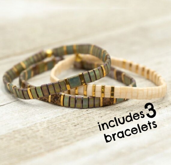 SAVANNA Stretchy Tila Bracelet Bead Bracelets for Women -  in