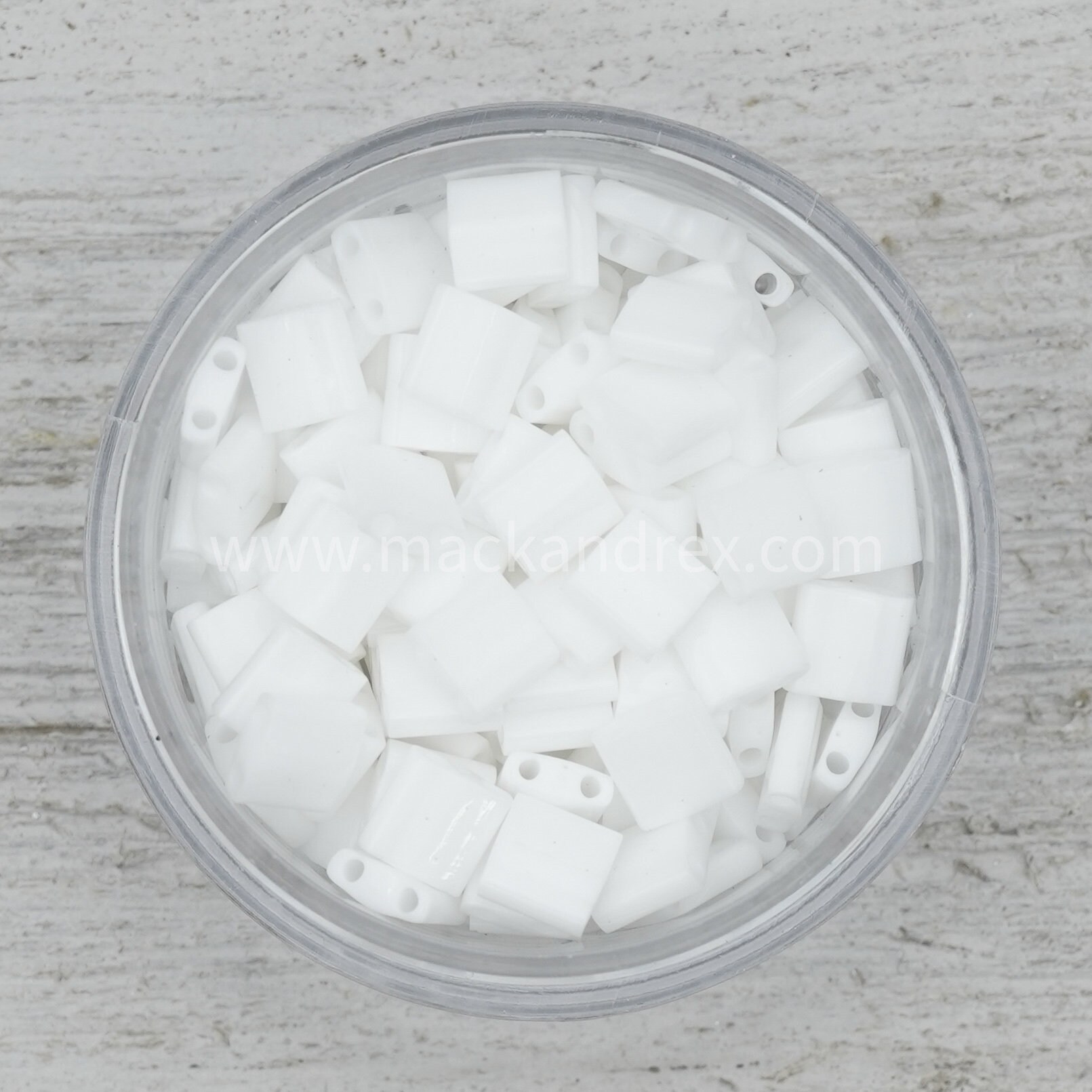 0402 - White Opaque Shiny | Miyuki Tila Beads | Whole Tila, Half Tila…