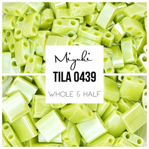 Miyuki Tila Beads TL0439- Kiwi Luster Tila Beads | 10 GRAMS of Tila Beads | Mack and Rex