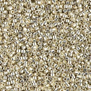 Duracoat Galvanized Silver Miyuki Delica Beads 11/0 | DB1831 | Wholesale Miyuki Seed Beads for Jewelry Making