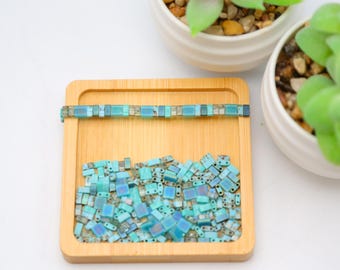 Tila Beads Mix | ISLAND Tila Bead Mix | Teal Tila Beads | HTL4514 Tila Beads | Half Tila Beads | Miyuki Tila Beads | Mack and Rex Tila Beads