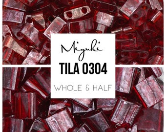 Miyuki Tila Beads TL0304 - Garnet Tila Beads | 10 GRAMS of Tila Beads | Mack and Rex